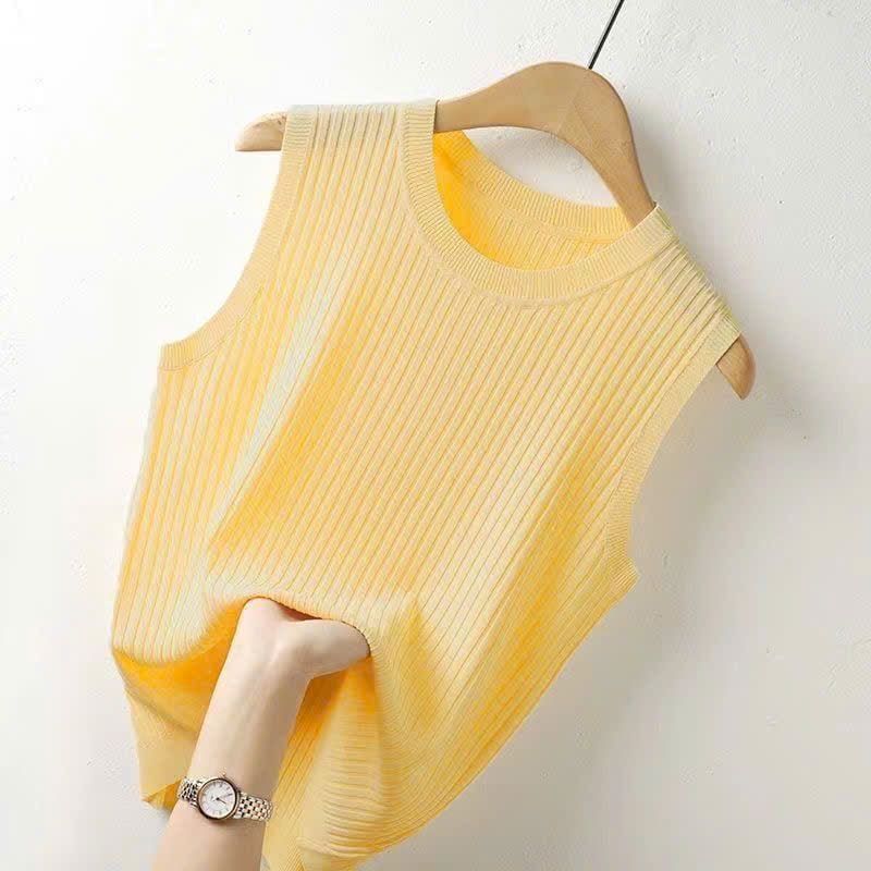  Áo Ba Lỗ Nữ Cổ Tròn Phiên Bản Hàn Quốc 