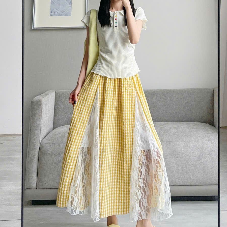  Thời Trang Quảng Châu Chân Váy Ren 