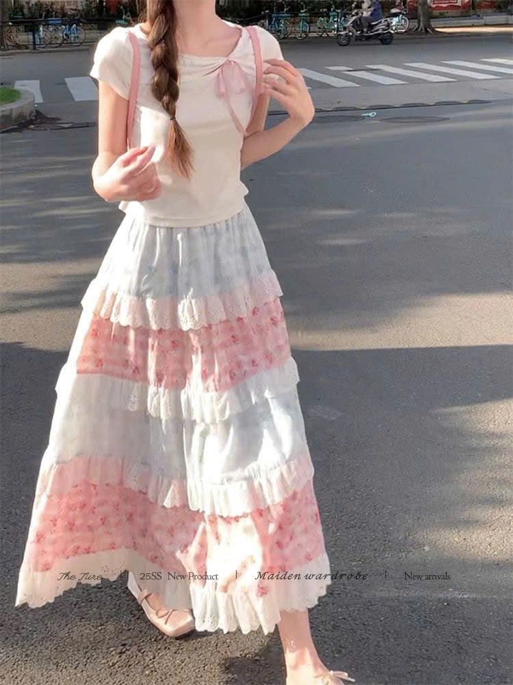  Chân Váy Xếp Ly Dài Nhiều Tầng 