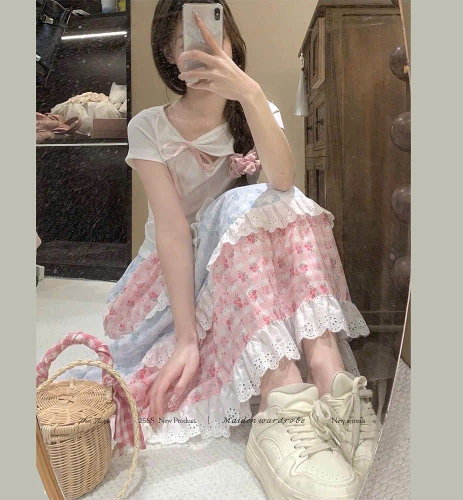  Chân Váy Xếp Ly Dài Nhiều Tầng 