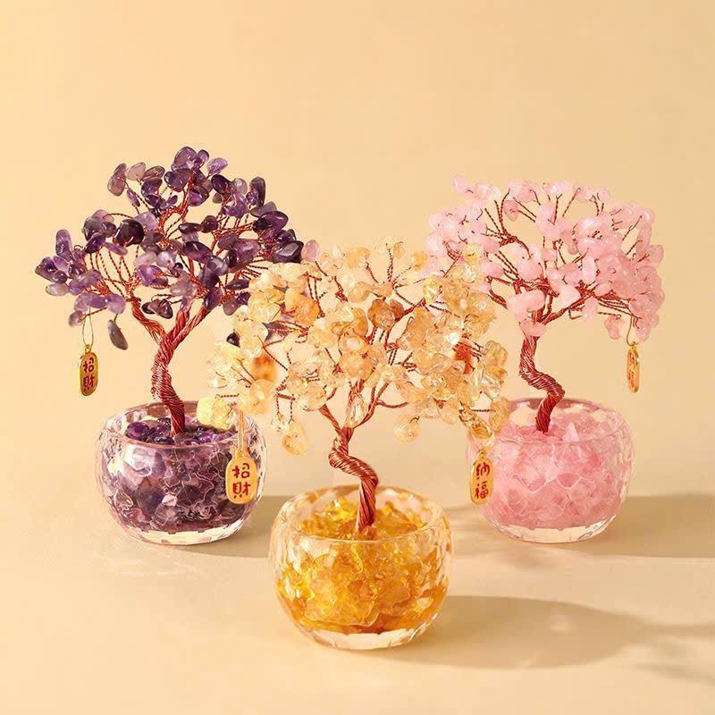  Chậu Cây Đá Thạch Anh Chiêu tài 