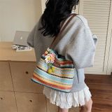  Túi Đeo Vai Dệt Sọc Cầu Vồng 