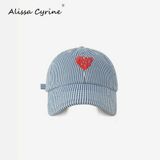  Nón Lưỡi Trai Thêu Trái Tim 