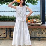  Set Váy Liền Dáng Dài + Áo Hoa 