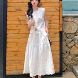  Set Váy Liền Dáng Dài + Áo Hoa 