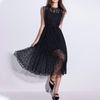 Đầm Ren Cotton Dáng Xòe Màu Đen