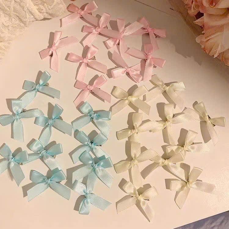  Set Kẹp Tóc Hình Nơ Ruy Băng Mini 