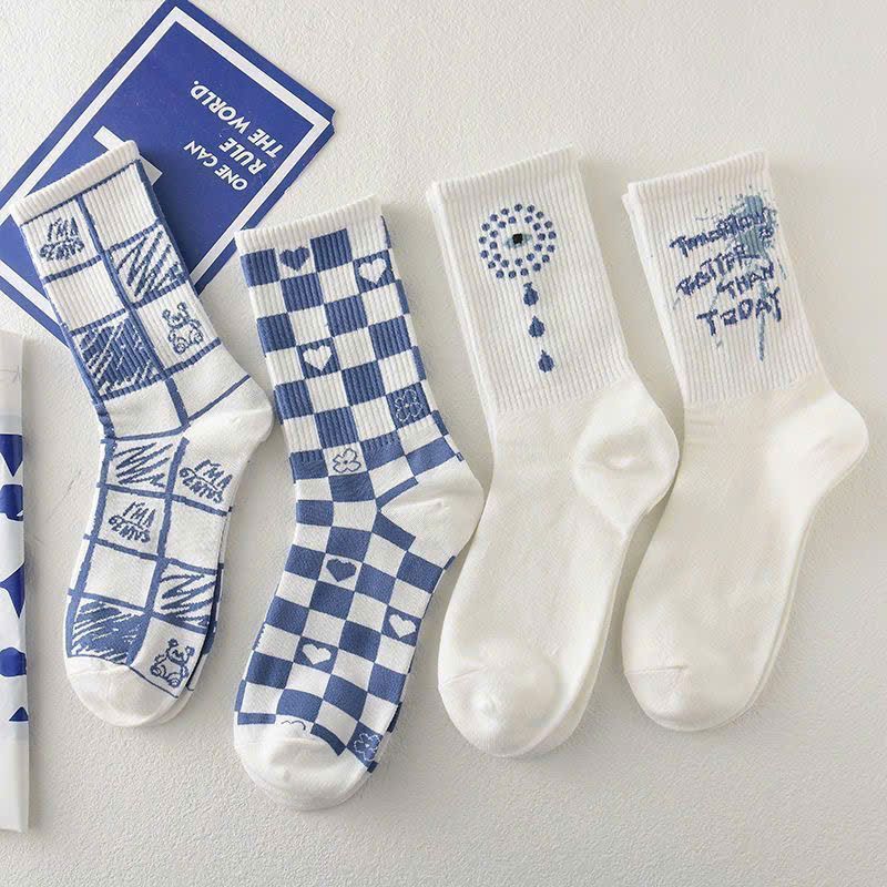  Vớ Tất Nam Nữ Unisex Cổ Cao 