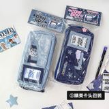  Hộp Đựng Bút Hình Cửa Sổ Denim 