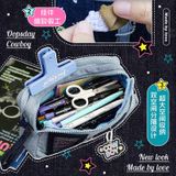  Hộp Đựng Bút Hình Cửa Sổ Denim 