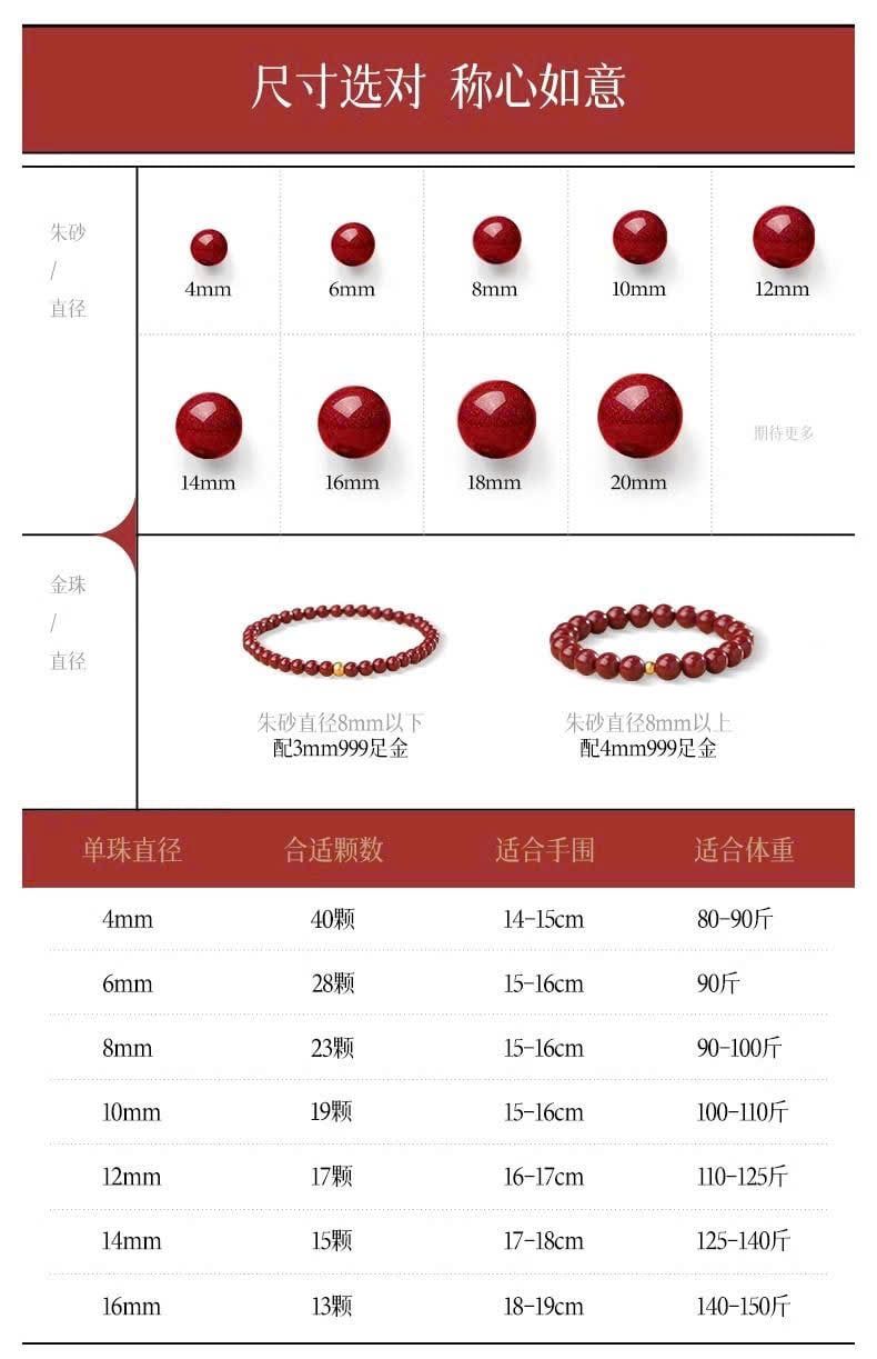  Vòng Tay Chuỗi Hạt Chu Sa 