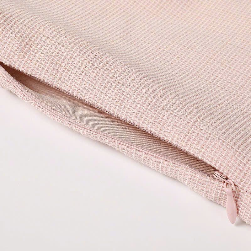  Đầm Xòe Xếp Li Vải Bố Hồng 