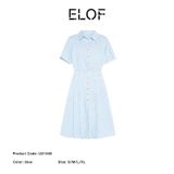  Đầm Nữ Tay Lỡ Kẻ Sọc Xếp Ly 