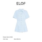  Đầm Nữ Tay Lỡ Kẻ Sọc Xếp Ly 