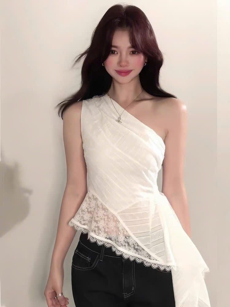  Áo Lệch Vai Tà Xéo 