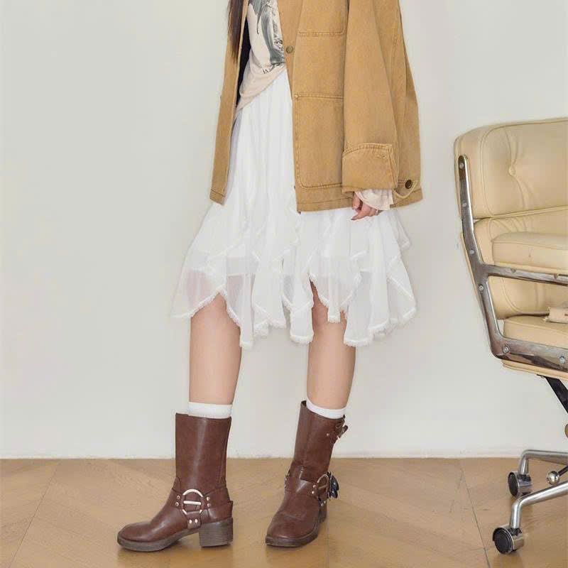  Chân Váy Ren Tulle Phong Cách Hàn Quốc 