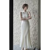  Váy Dài Dệt Kim Xếp Ly Thời Trang 