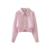  Áo Sơ Mi Croptop Cách Điệu 