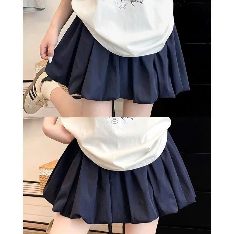  Quần Váy Ống Rộng Cạp Cao 