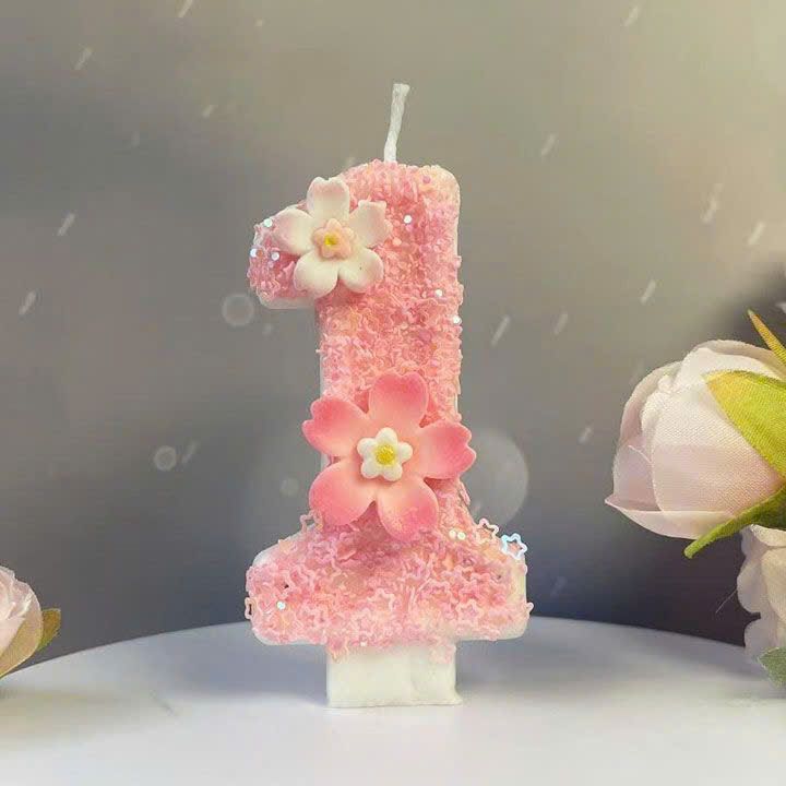  Nến Hoa Sinh Nhật 12 Số Sakura 