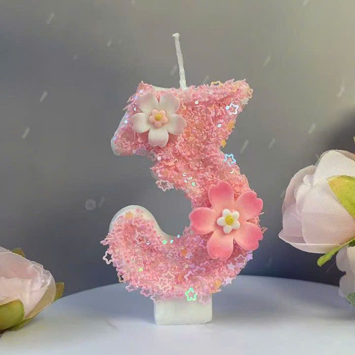  Nến Hoa Sinh Nhật 12 Số Sakura 