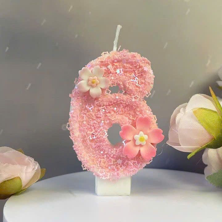  Nến Hoa Sinh Nhật 12 Số Sakura 
