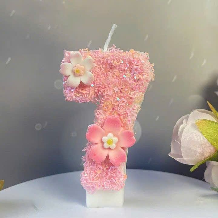  Nến Hoa Sinh Nhật 12 Số Sakura 