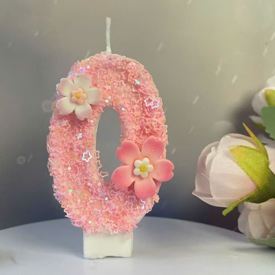  Nến Hoa Sinh Nhật 12 Số Sakura 