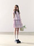  Váy Đầm Tím Nhạt Kiểu Hàn Quốc 