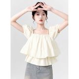 Áo Sơ Mi Babydoll Tay Phồng 