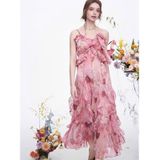  Đầm Maxi Hoa Bèo Dọc Xếp Ly 