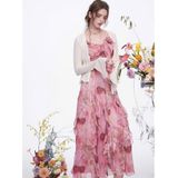  Đầm Maxi Hoa Bèo Dọc Xếp Ly 