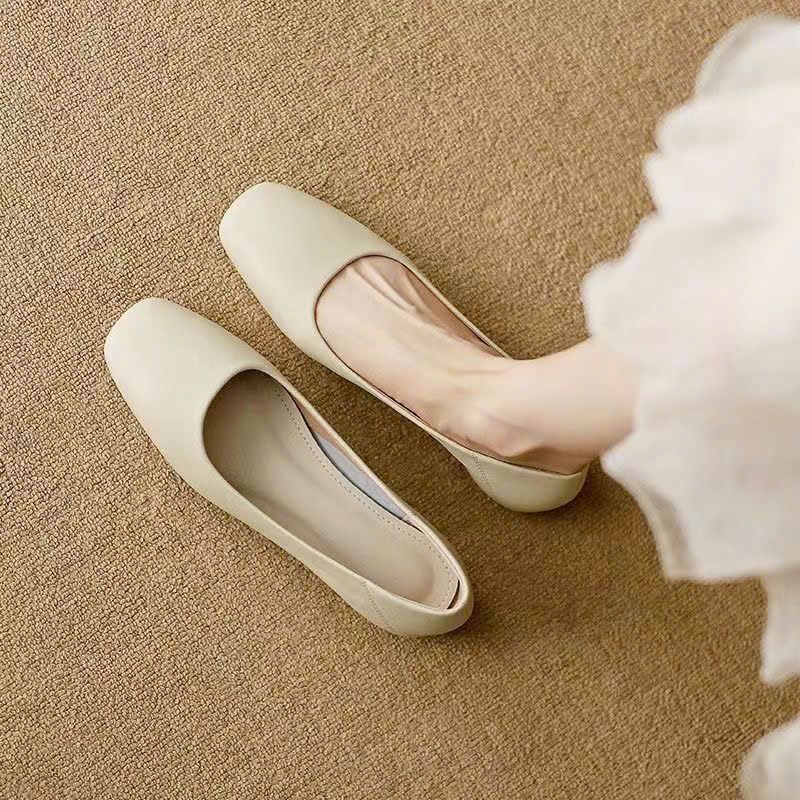  Giày Búp Bê Nữ Ren Lưới Mũi Tròn 