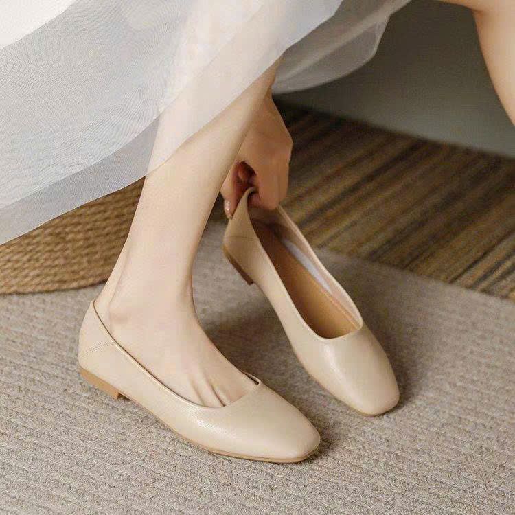  Giày Búp Bê Nữ Ren Lưới Mũi Tròn 