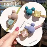  Set 5 Dây Cột Tóc Mickey Đính Đá 