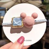  Set 5 Dây Cột Tóc Mickey Đính Đá 