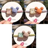  Set 5 Dây Cột Tóc Mickey Đính Đá 