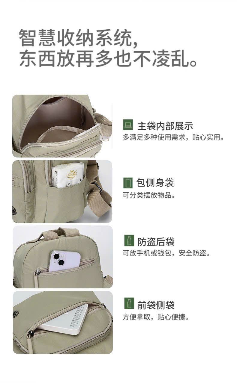  Balo Nylon Nhiều Ngăn 