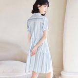  Đầm Babydoll Sơ Mi Xếp Nếp 