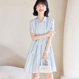  Đầm Babydoll Sơ Mi Xếp Nếp 