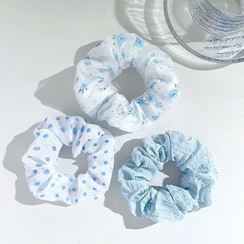  Set Vòng Buộc Tóc Thời Trang Màu Xanh Dương 
