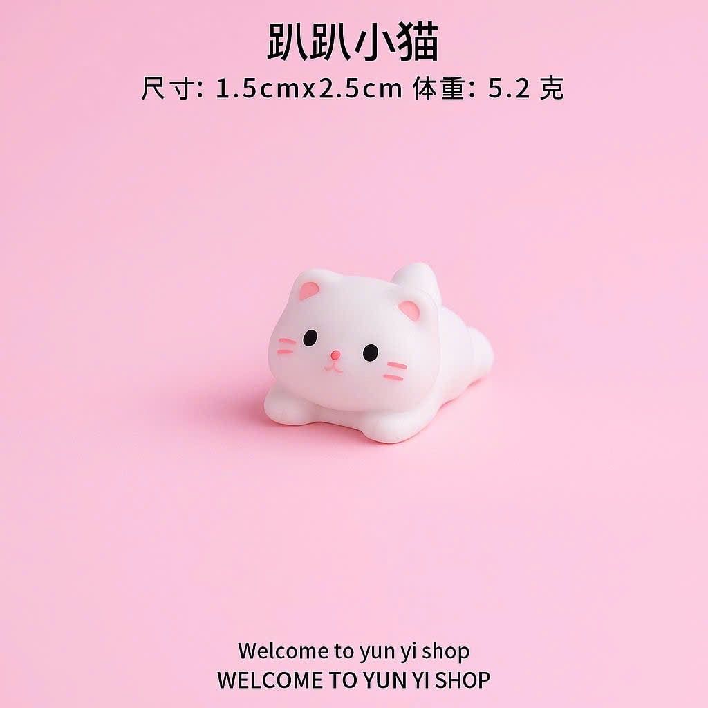  Set Tượng Mini 5 Mèo Con Dễ Thương 