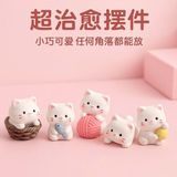  Set Tượng Mini 5 Mèo Con Dễ Thương 