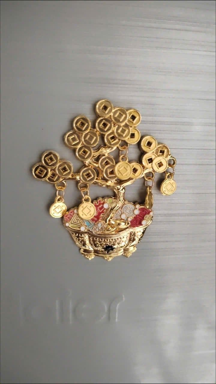  Nam Châm Hít Tủ Lạnh Hình Cây Tài Lộc 