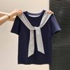 Áo Thun Tay Ngắn Kiểu Hải Quân