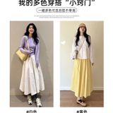  Quần Váy Bong Bóng Xếp Ly Cạp Cao 