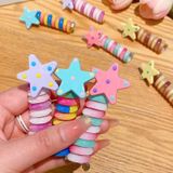  Set 5 Dây Buộc Tóc Lò Xo Hình Ngôi Sao 