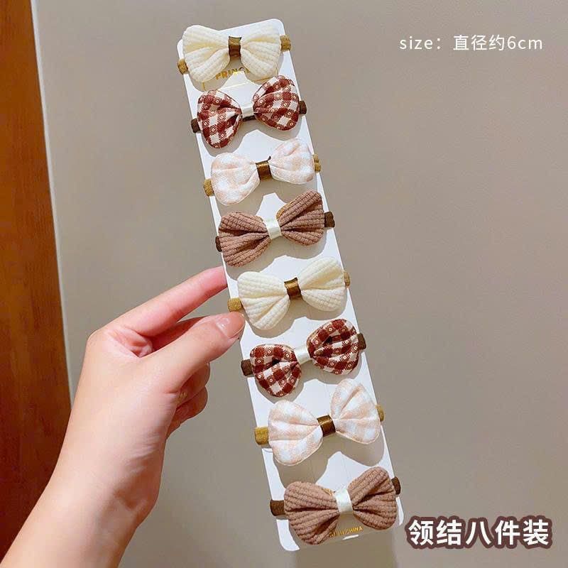  Set Dây Buộc Tóc Hoa Tông Màu Cà Phê 