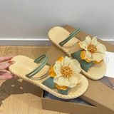  Dép Sandal Nữ Quai Ngang Đính Hoa 