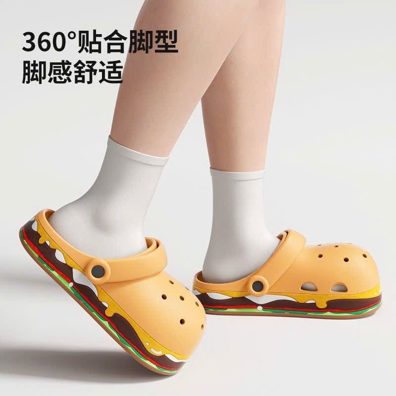  Dép Crocs Hoạ Tiết Bánh hamburger 